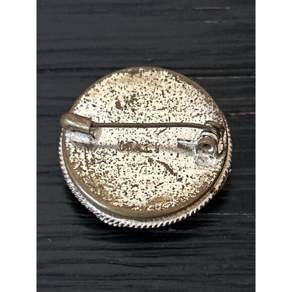 VTG Italian Micro Mosaic Floral Brooch Pin Colorful Intricate Design Italy Art - Picture 5 of 7